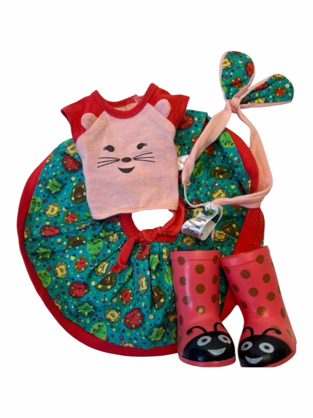 Willa Willie wisher Set - American girl Pink Headband & Red Shoes